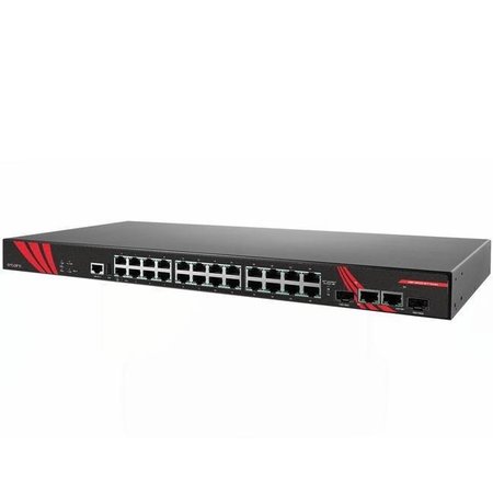 ANTAIRA 26-Port Industrial PoE+ Gigabit Managed Ethernet Switch, w/24-10/100/1000Tx RJ45 (30W/Port) LMP-2602G-SFP-T